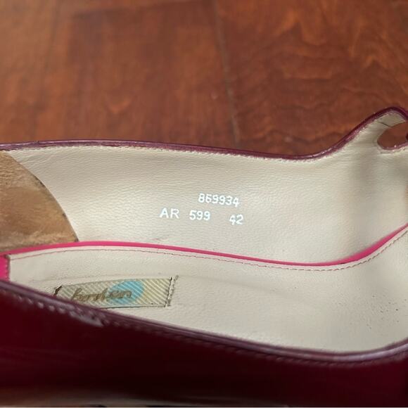 Boden Retro Oxblood Burgundy Patent Leather T Strap Heels, Mary Jane’s, Size 8.5 - Picture 12 of 16